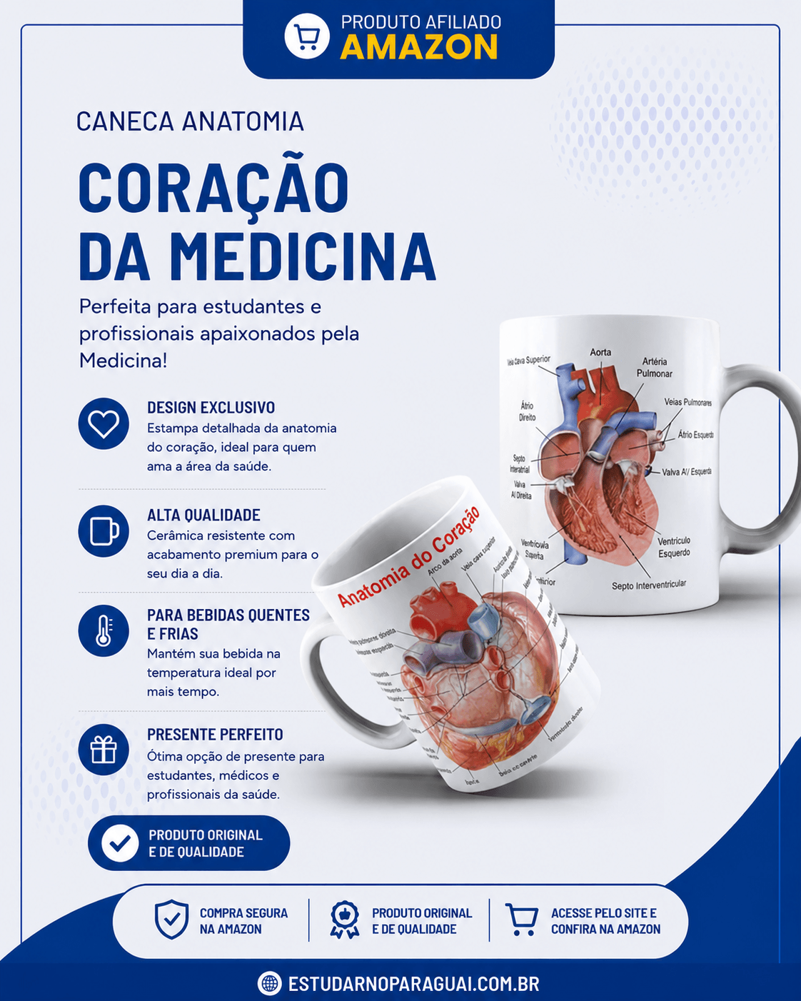 Caneca anatomia do coração